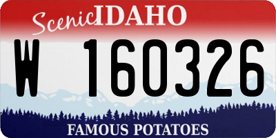 ID license plate W160326