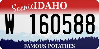 ID license plate W160588