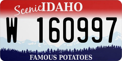 ID license plate W160997