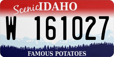 ID license plate W161027