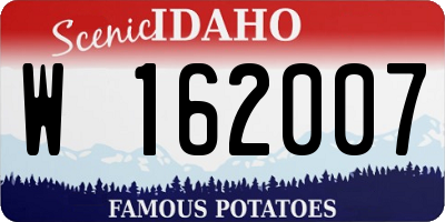 ID license plate W162007