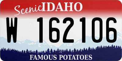 ID license plate W162106