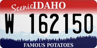 ID license plate W162150