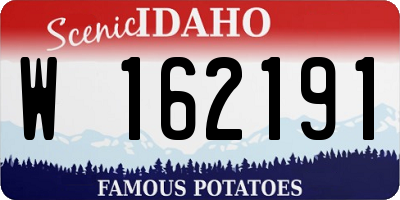 ID license plate W162191