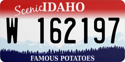 ID license plate W162197