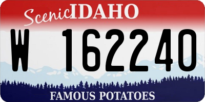 ID license plate W162240