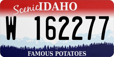 ID license plate W162277