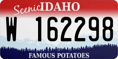 ID license plate W162298