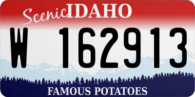 ID license plate W162913