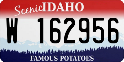 ID license plate W162956