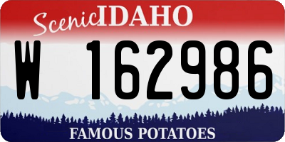 ID license plate W162986