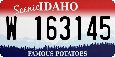 ID license plate W163145