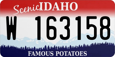 ID license plate W163158