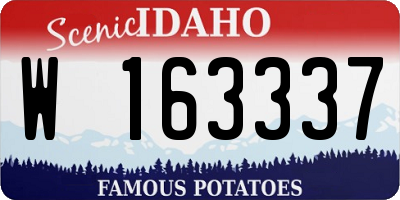 ID license plate W163337