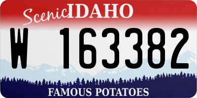 ID license plate W163382