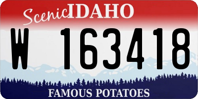 ID license plate W163418