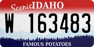 ID license plate W163483