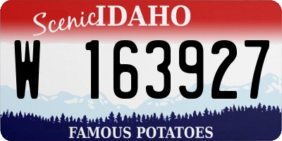 ID license plate W163927