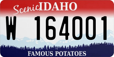 ID license plate W164001