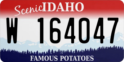 ID license plate W164047