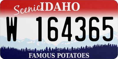 ID license plate W164365