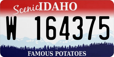 ID license plate W164375