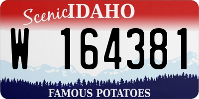 ID license plate W164381