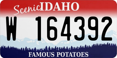 ID license plate W164392