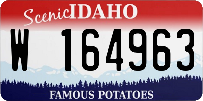 ID license plate W164963