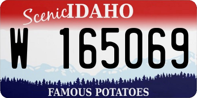 ID license plate W165069