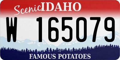 ID license plate W165079