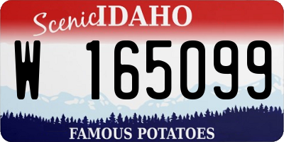 ID license plate W165099