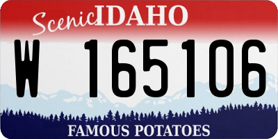 ID license plate W165106