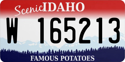 ID license plate W165213
