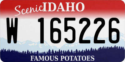 ID license plate W165226