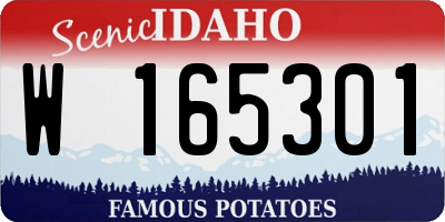 ID license plate W165301