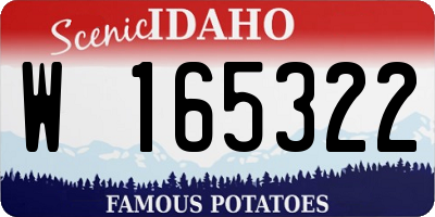ID license plate W165322