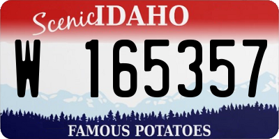 ID license plate W165357