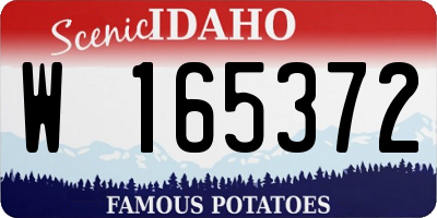 ID license plate W165372