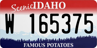 ID license plate W165375