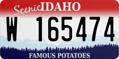ID license plate W165474