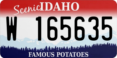 ID license plate W165635