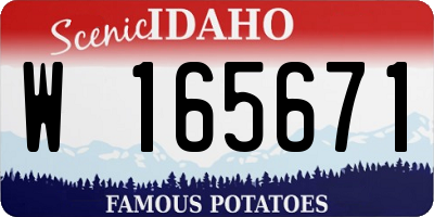 ID license plate W165671