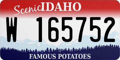 ID license plate W165752