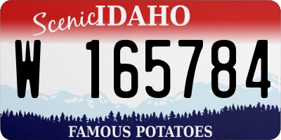 ID license plate W165784