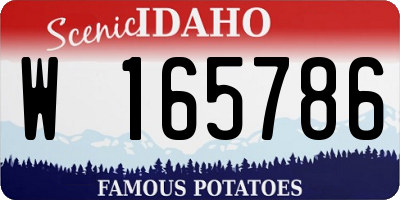 ID license plate W165786