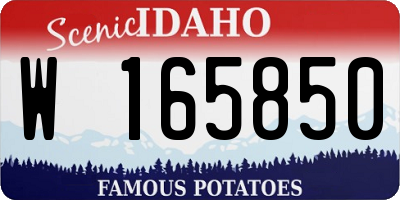 ID license plate W165850