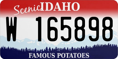 ID license plate W165898