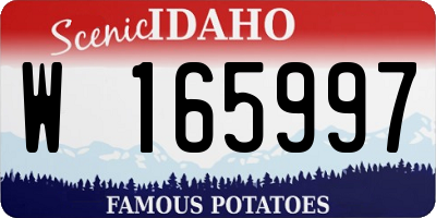 ID license plate W165997