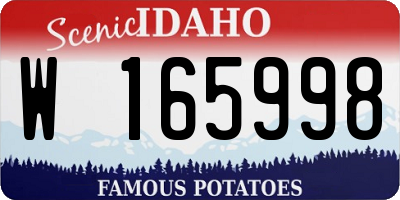 ID license plate W165998